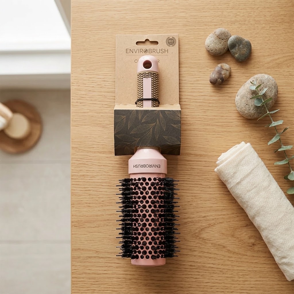 Eco Nylon and Boar Bristle Round Curling Brush