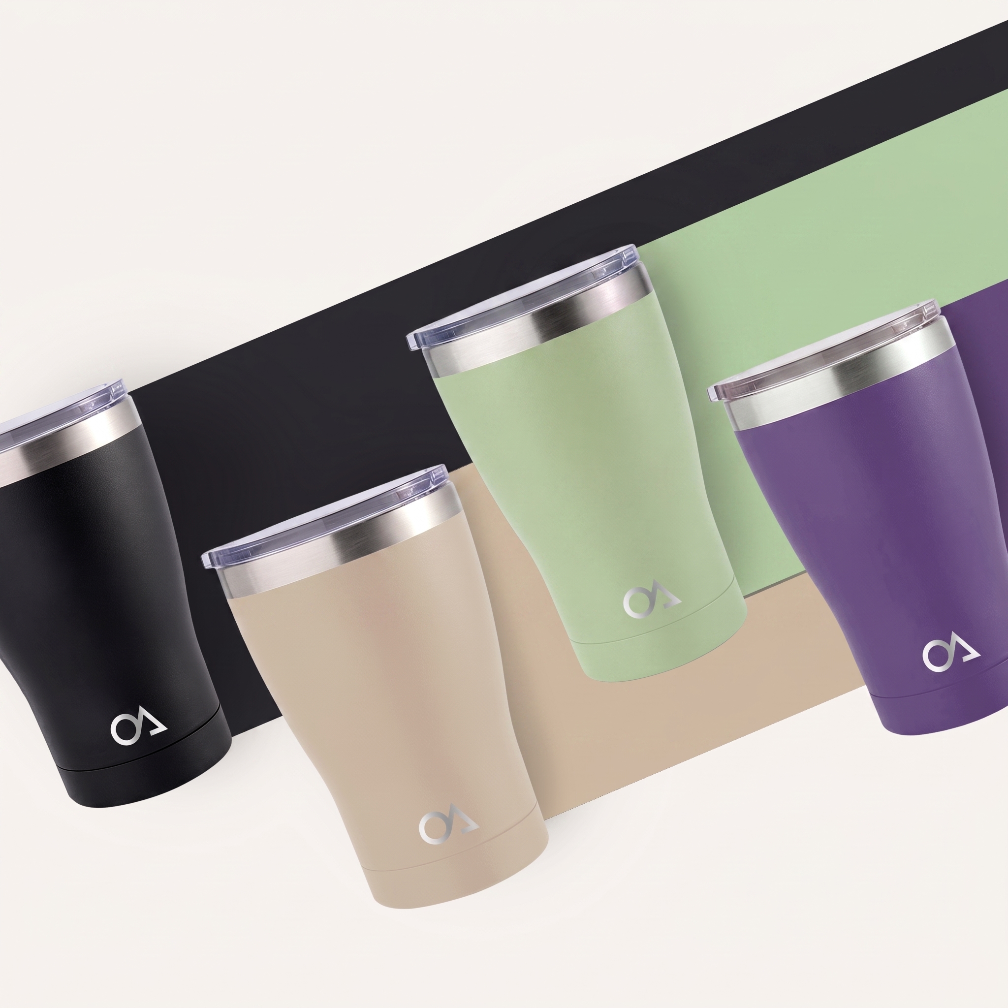 2x 350ml Double-Walled Insulated Stainless Steel Tumblers