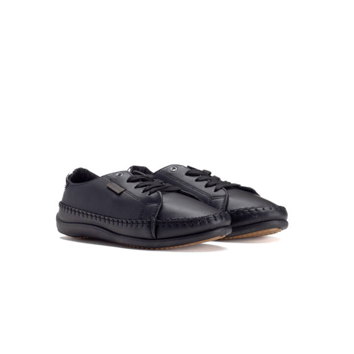 Ladies Monochrome Lace-Up Shoes