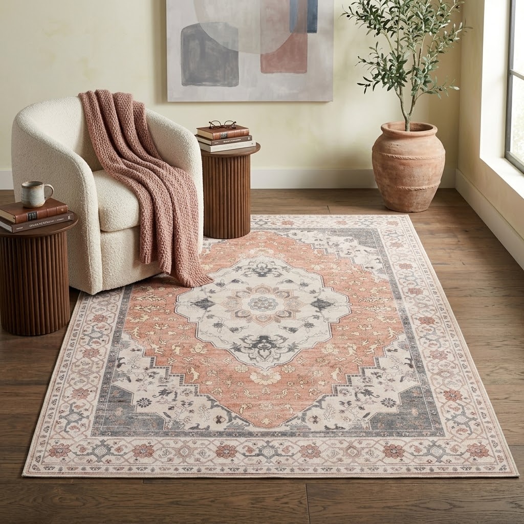 Sabrina Blush Medallion Rug