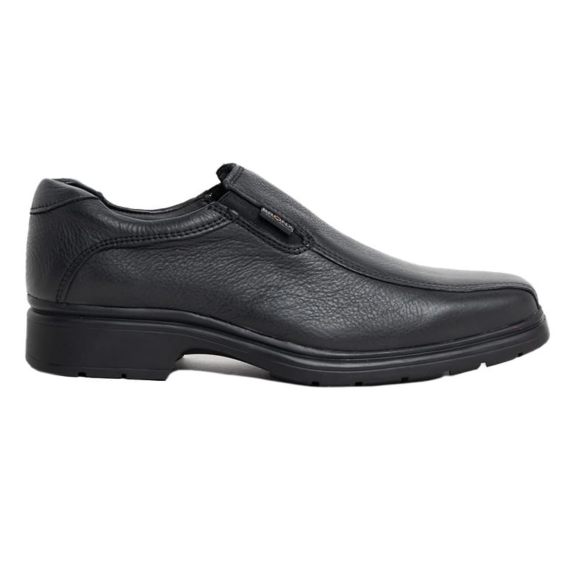 Men's Genuine Leather Black Barack Slip-Ons