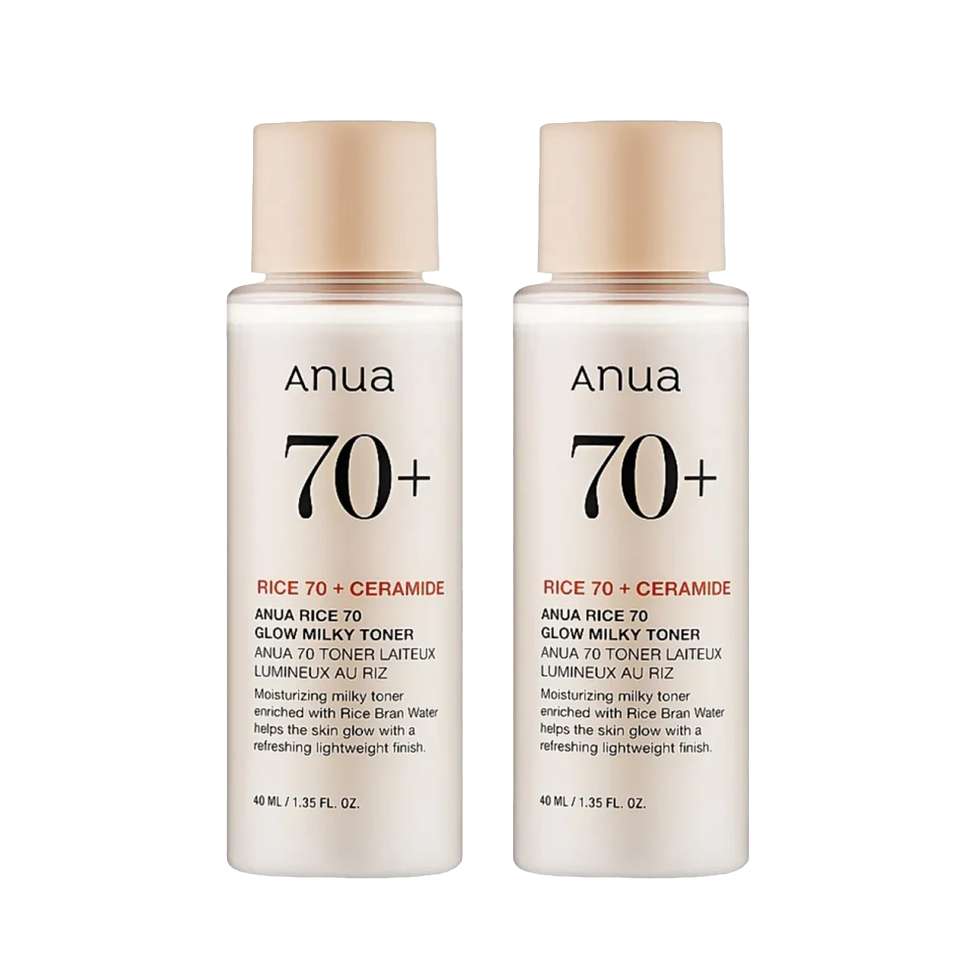 2x 40ml Rice 70 Glow Milky Toners