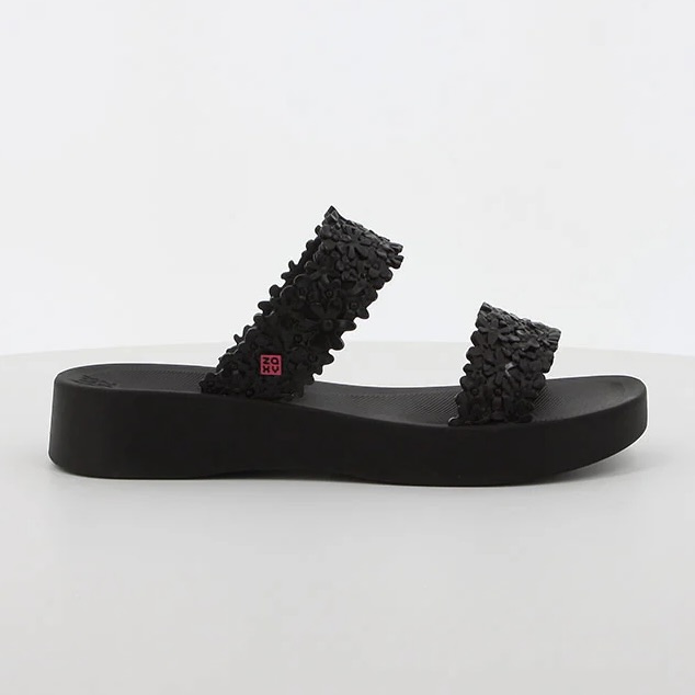 Ladies Black Primavera Slides