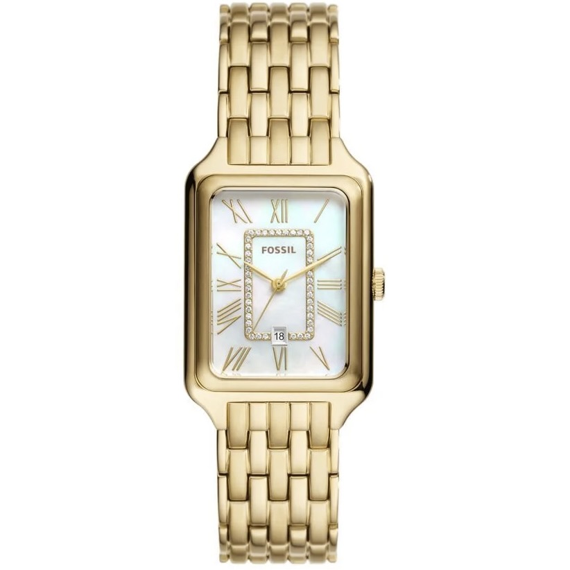 Ladies Raquel Three-Hand Date Gold Tone Stainless Steel Watch