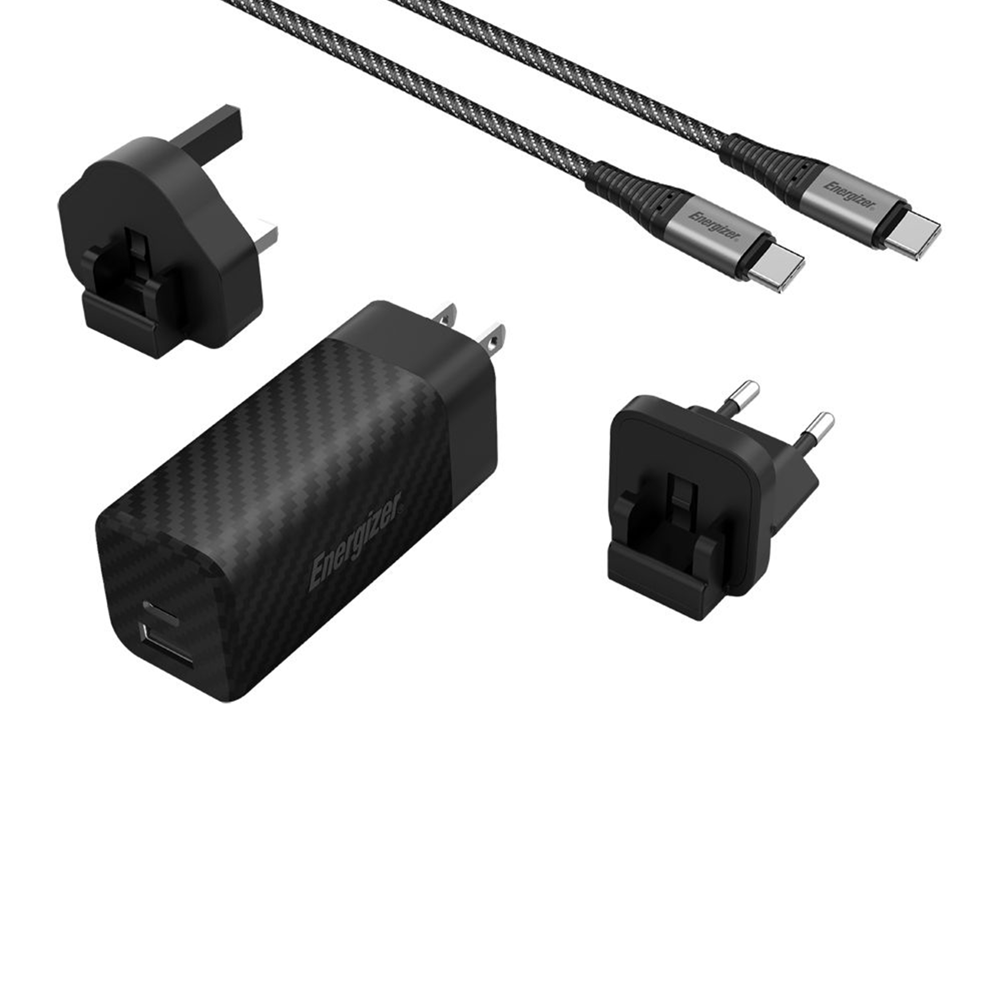 90W Dual Wall Charger with Type-C Cable