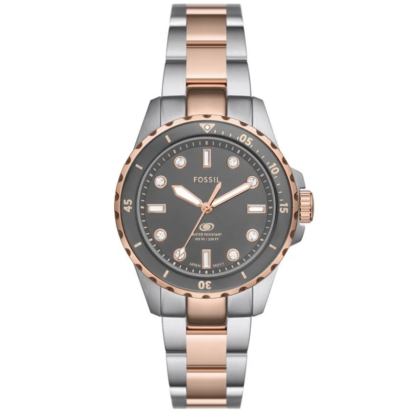 Ladies Fossil Blue Dive Three-Hand Stainless Steel Watch