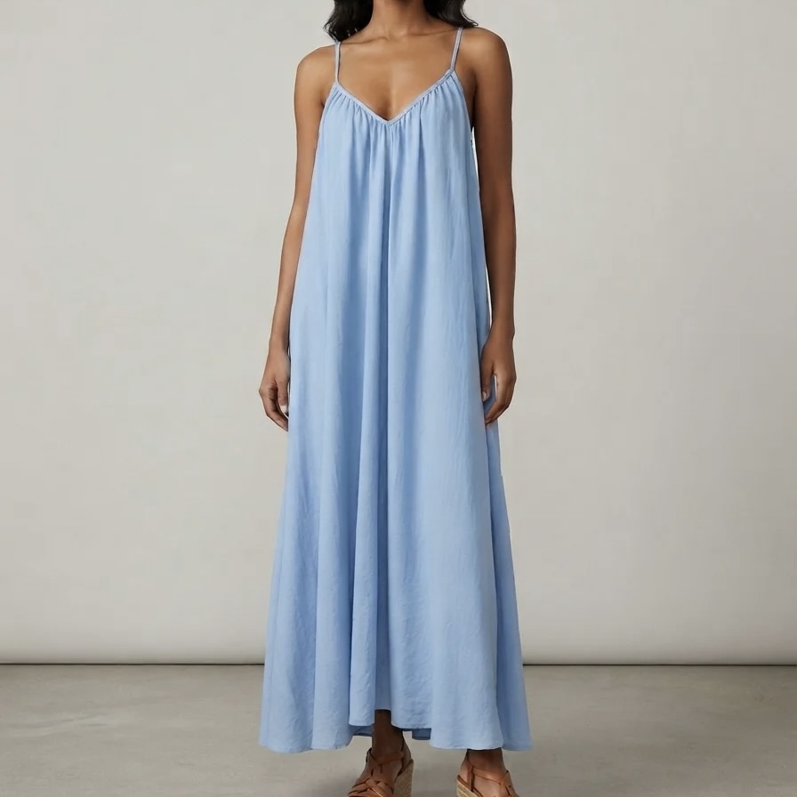 Ladies Breezy Spaghetti Strap Maxi Dress