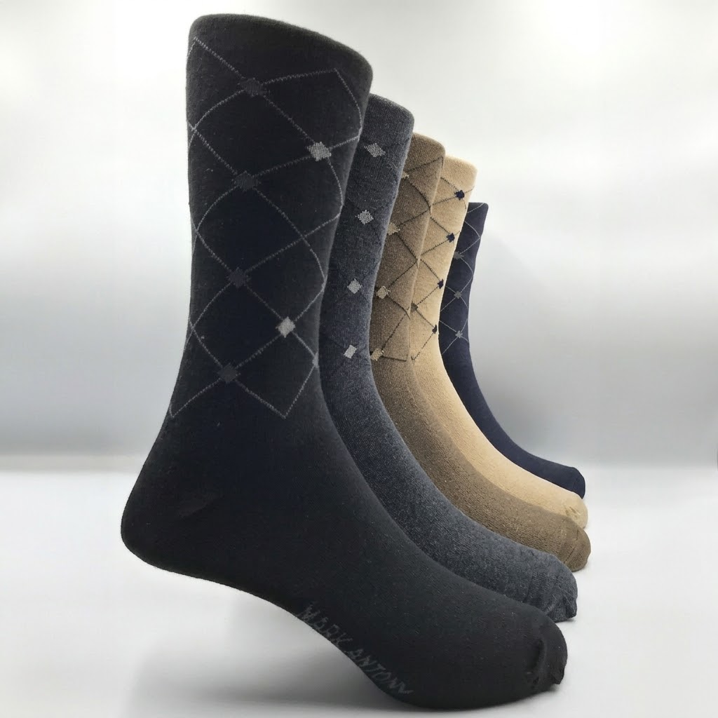 5x Pairs of Men's Classic Dress Socks