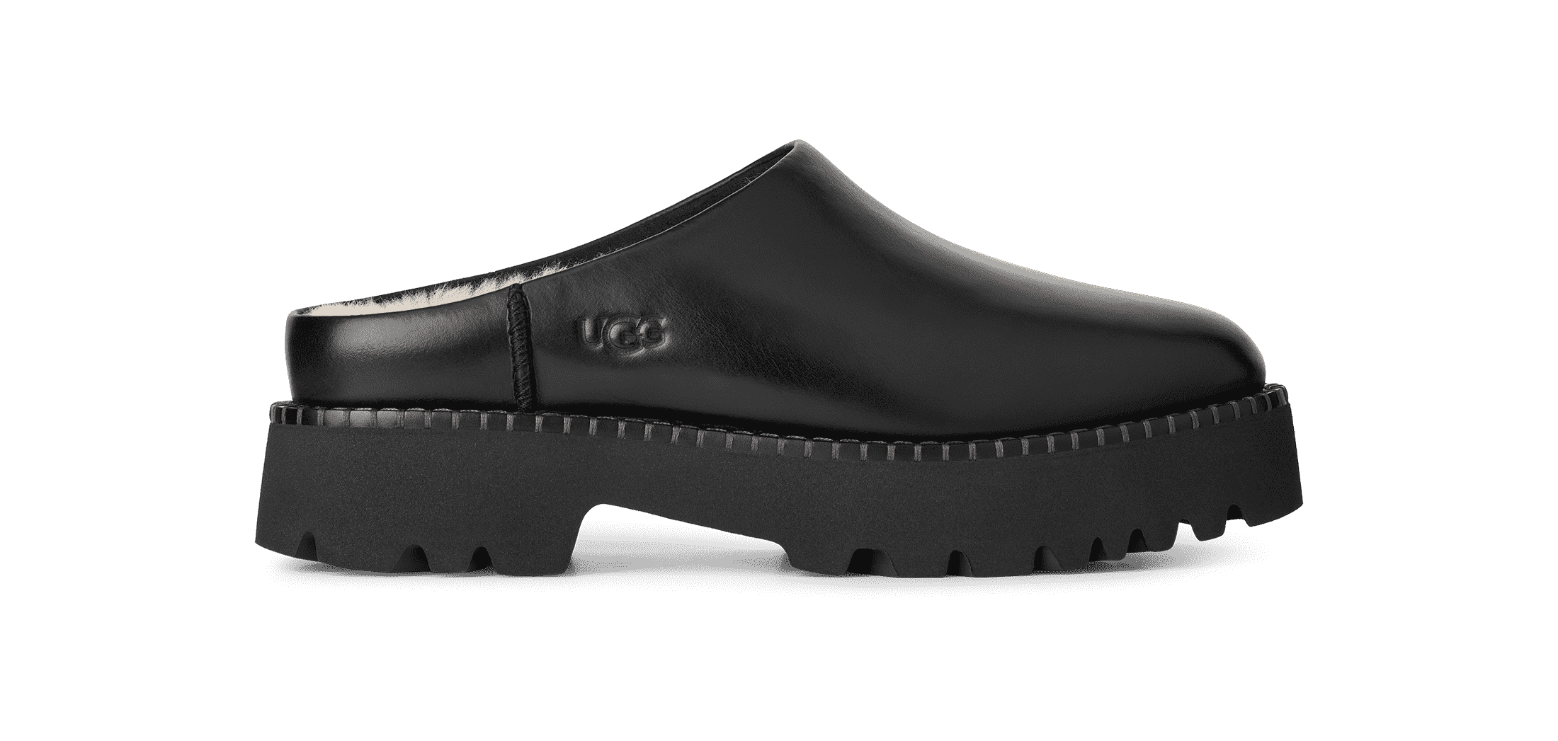 Uptowner Mule Black Leather