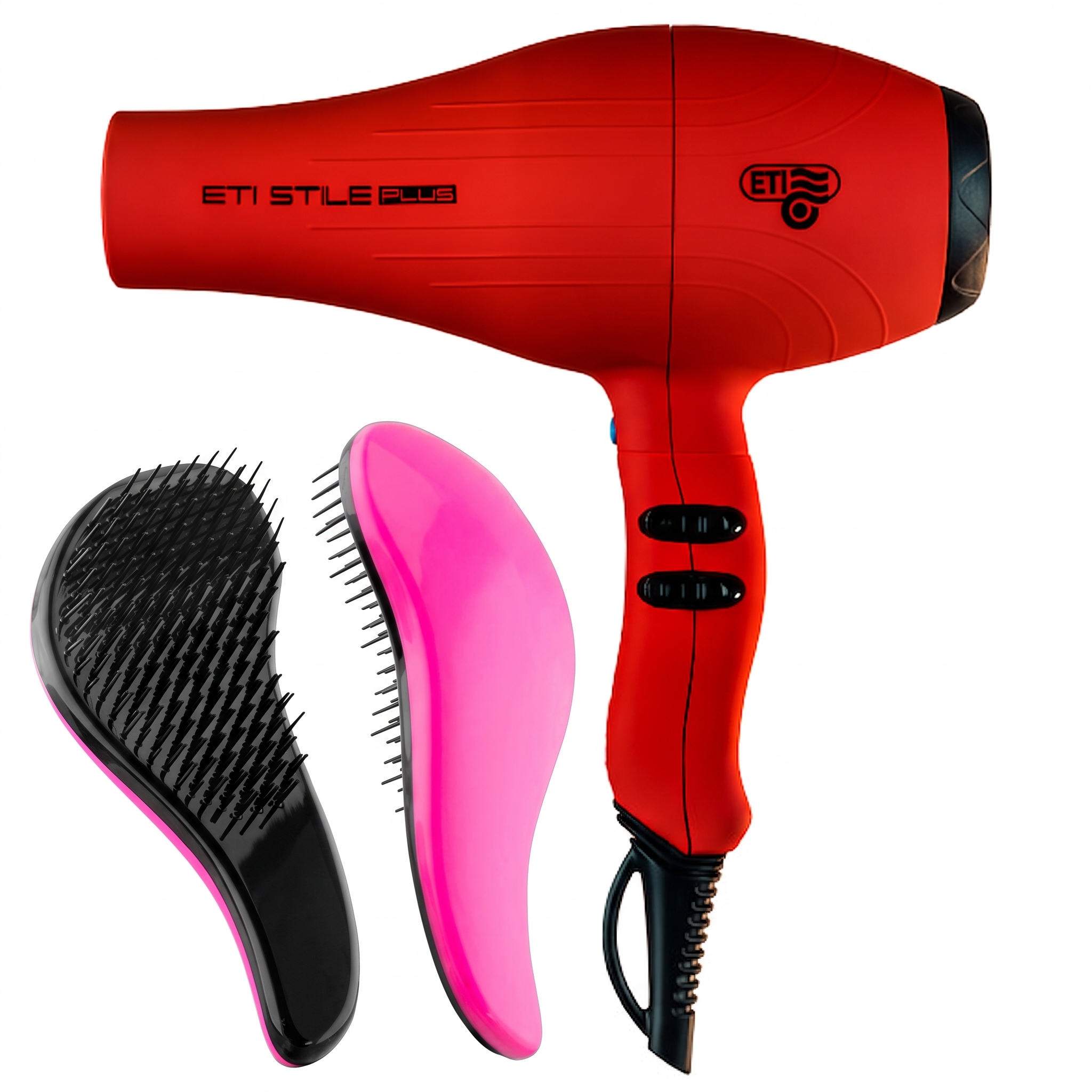 Stile Plus Professional Hairdryer & Sarah Beauty Detangling Brush