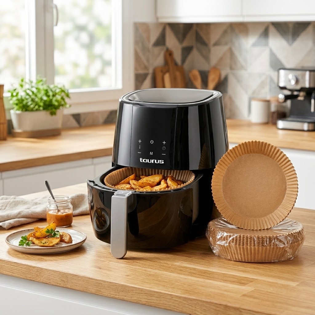 4.8L 1500W Digital Plus Air Fryer with Parchment Papers
