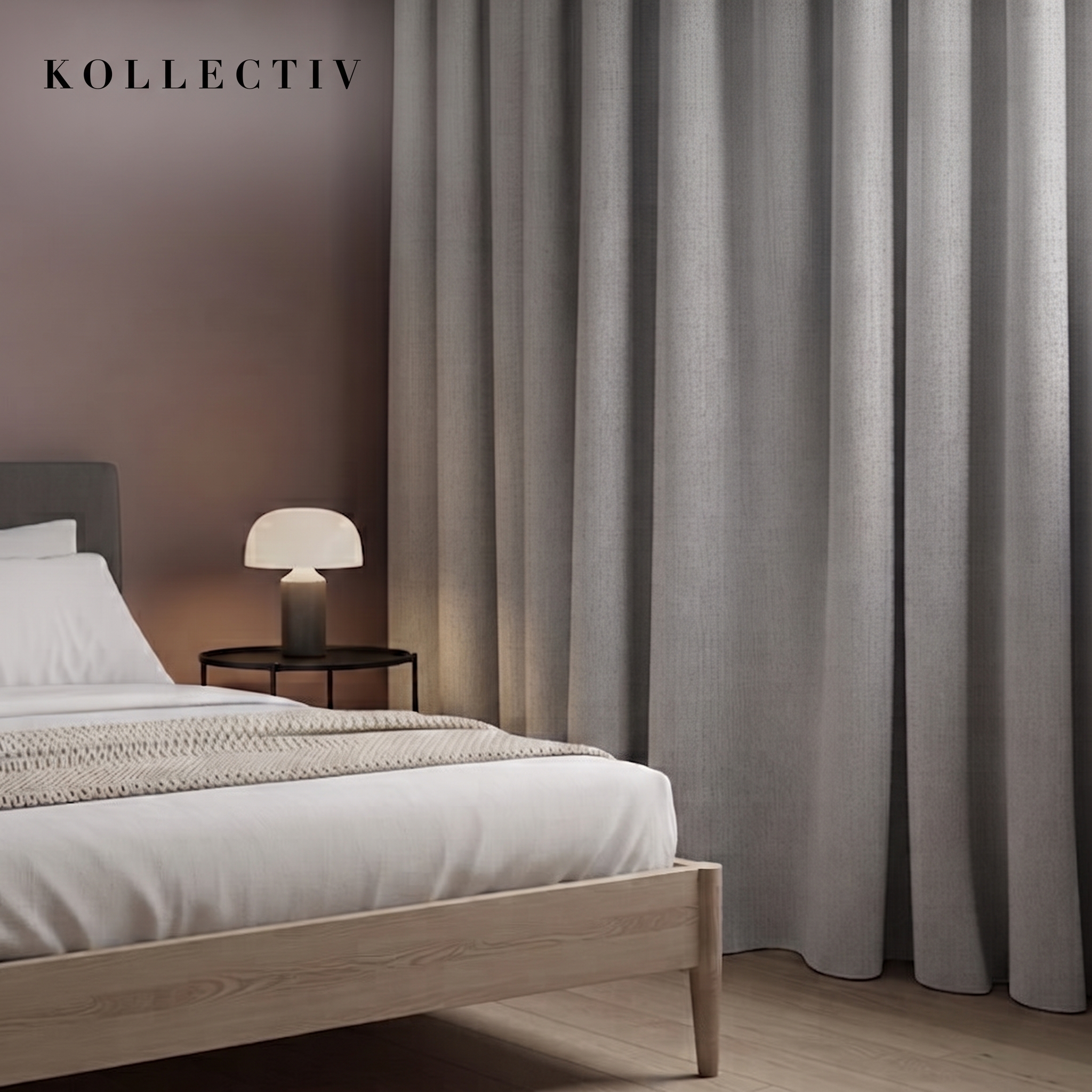Riley Slub-Weave 100% Block Out Eyelet Curtain