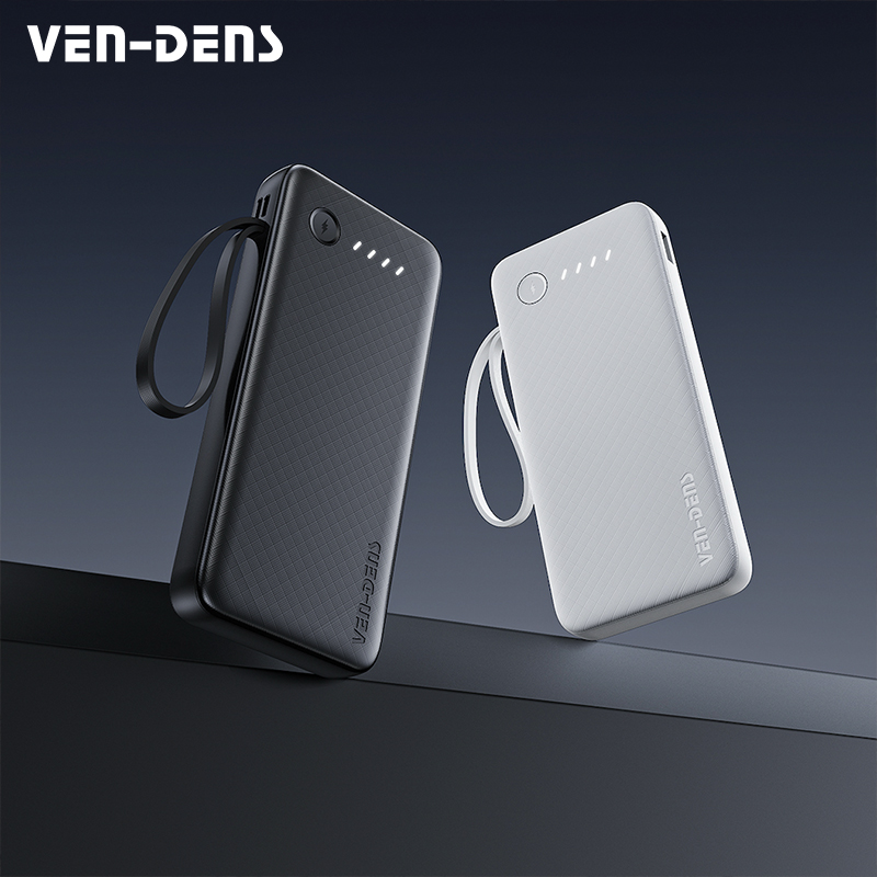 20000mAh Power Bank with Built-in Cables