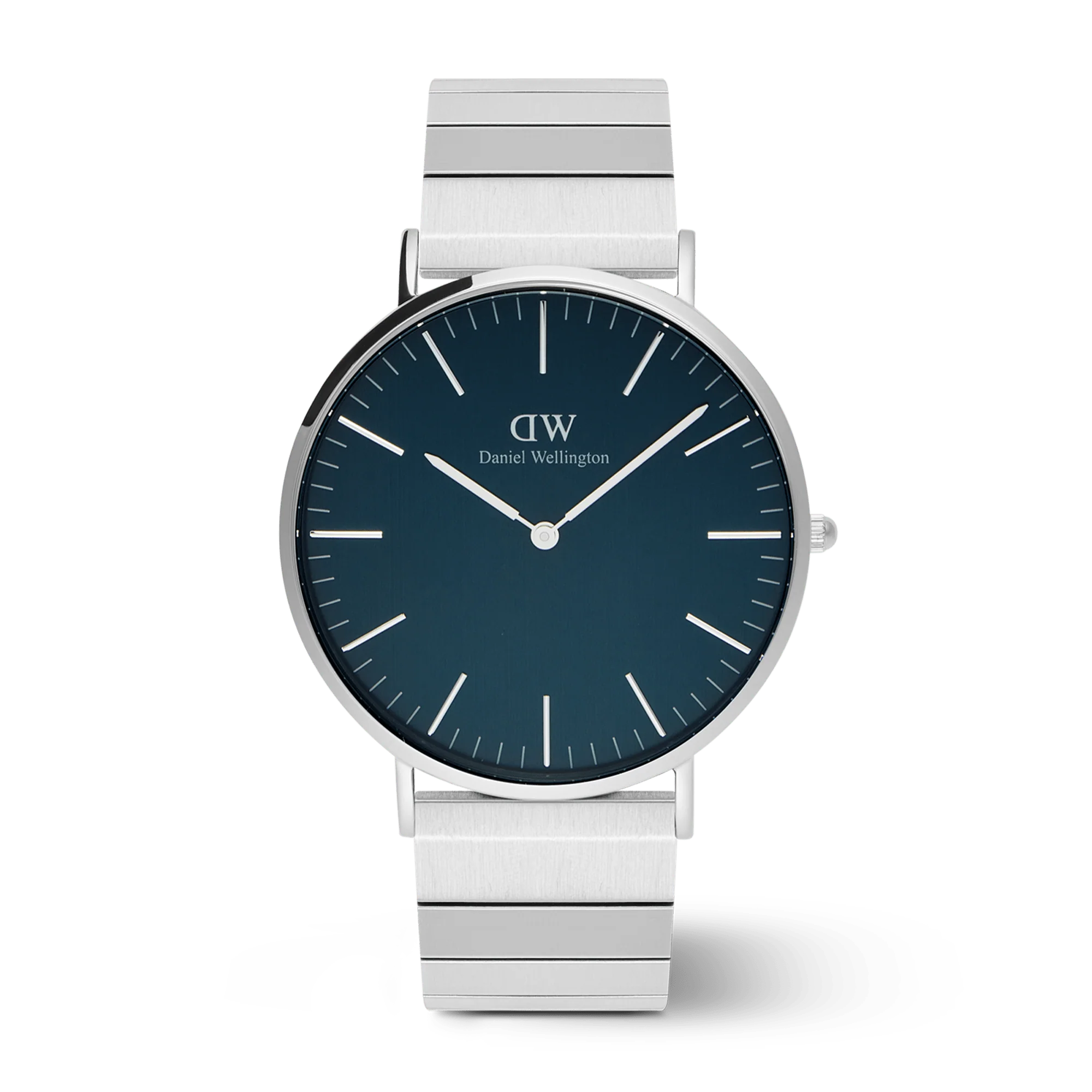 Men's Silver Brushed Piano Link Watch
