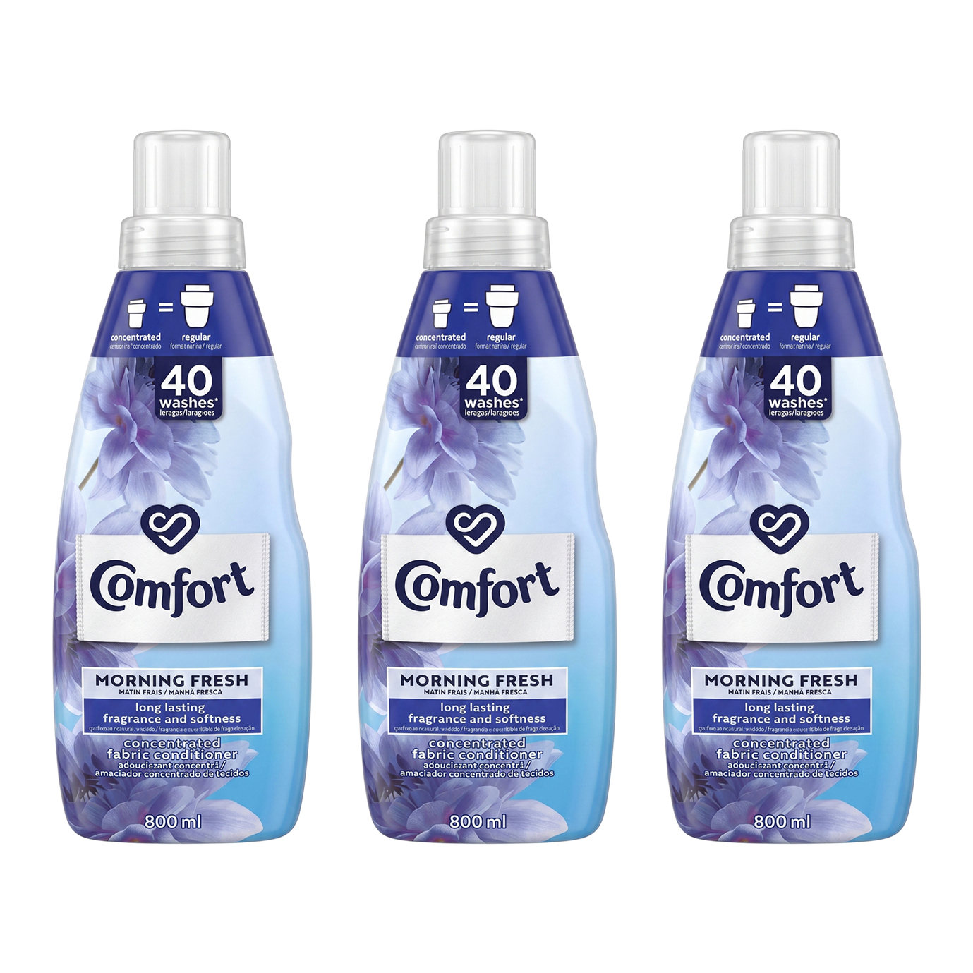3x 800ml Concentrated Fabric Conditioners