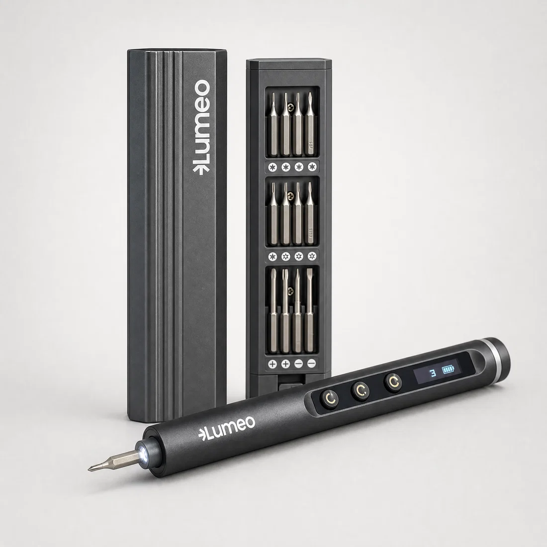 QuickFix Electric Precision Screwdriver with OLED Display and Light