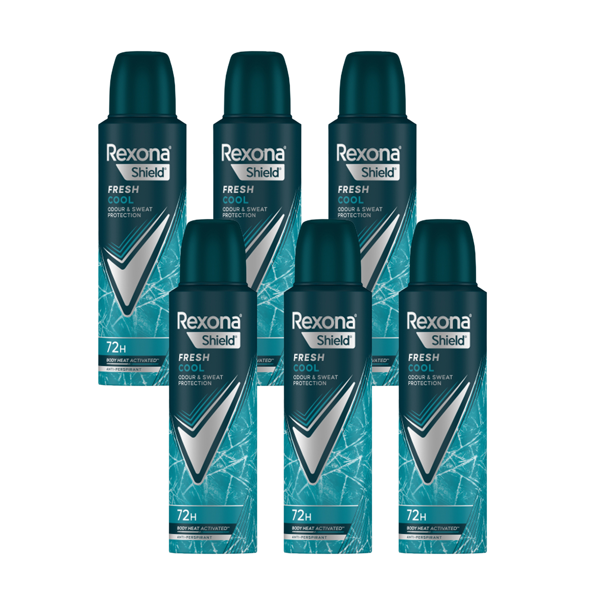 6x 150ml Men's Antiperspirant Aerosol Deodorants