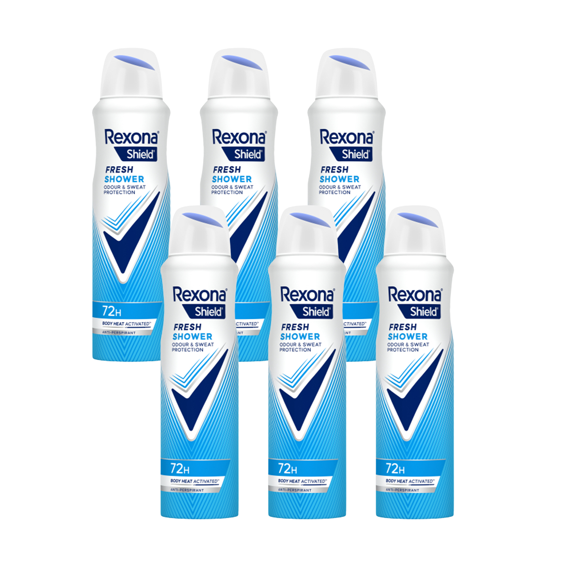 6x 150ml Ladies Antiperspirant Aerosol Deodorants