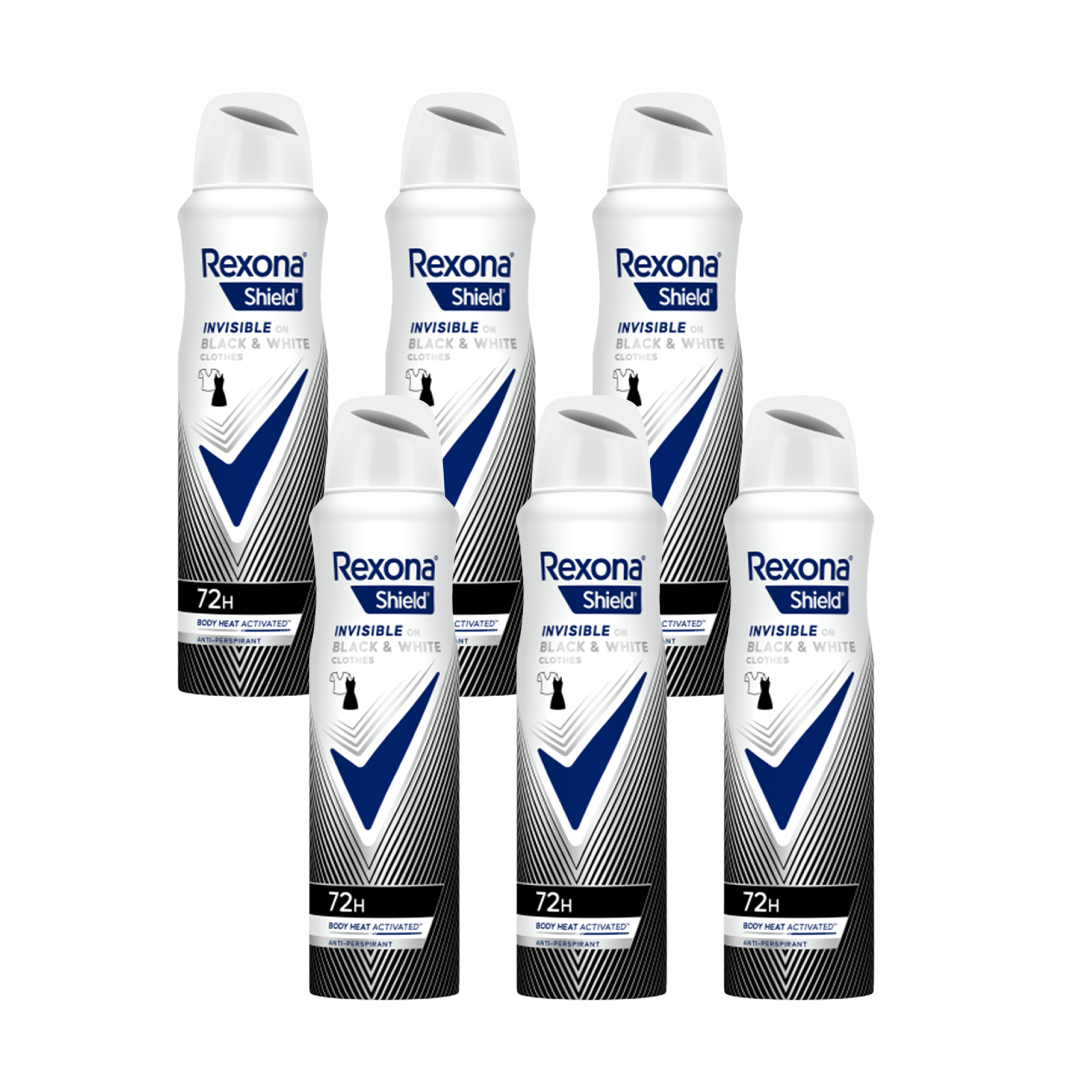 6x 150ml Ladies Antiperspirant Aerosol Deodorants