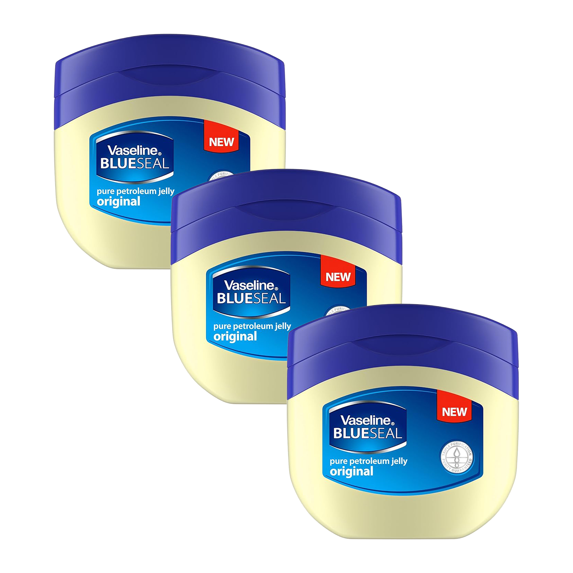 3x 250ml Blue Seal Hypoallergenic Pure Petroleum Jelly