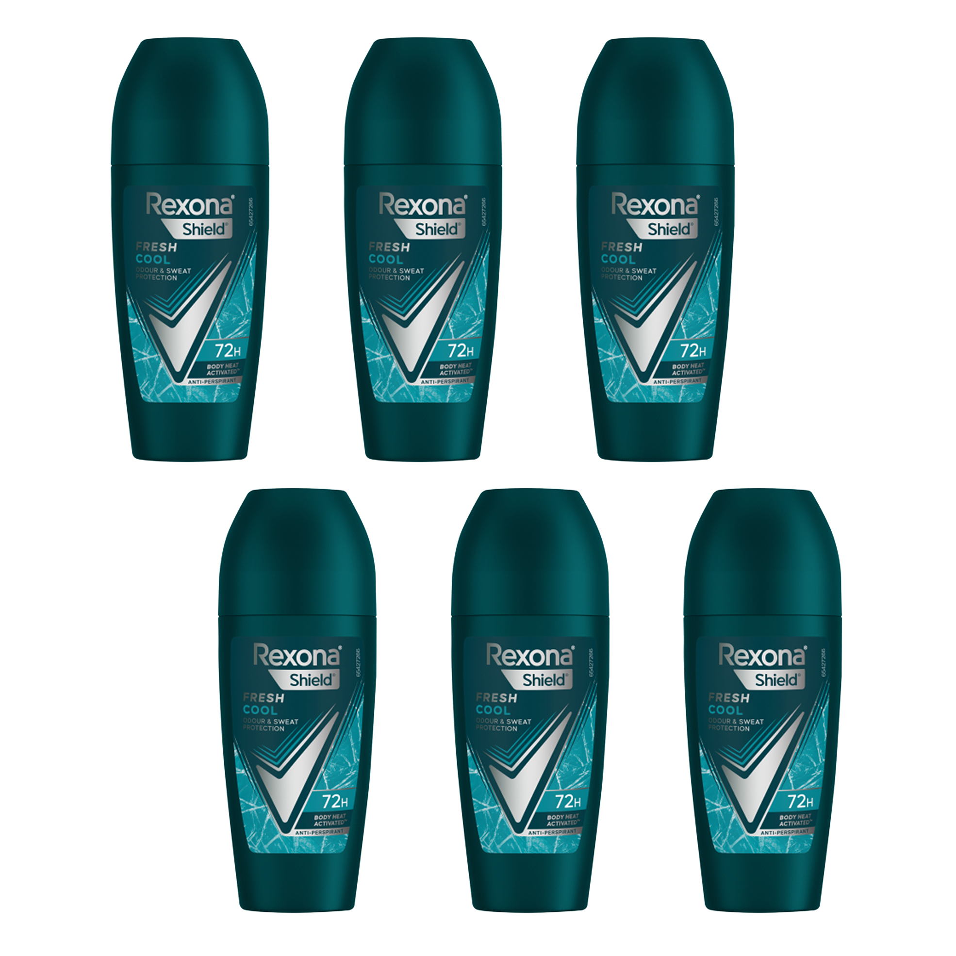 6x 50ml Men's Antiperspirant Roll-Ons