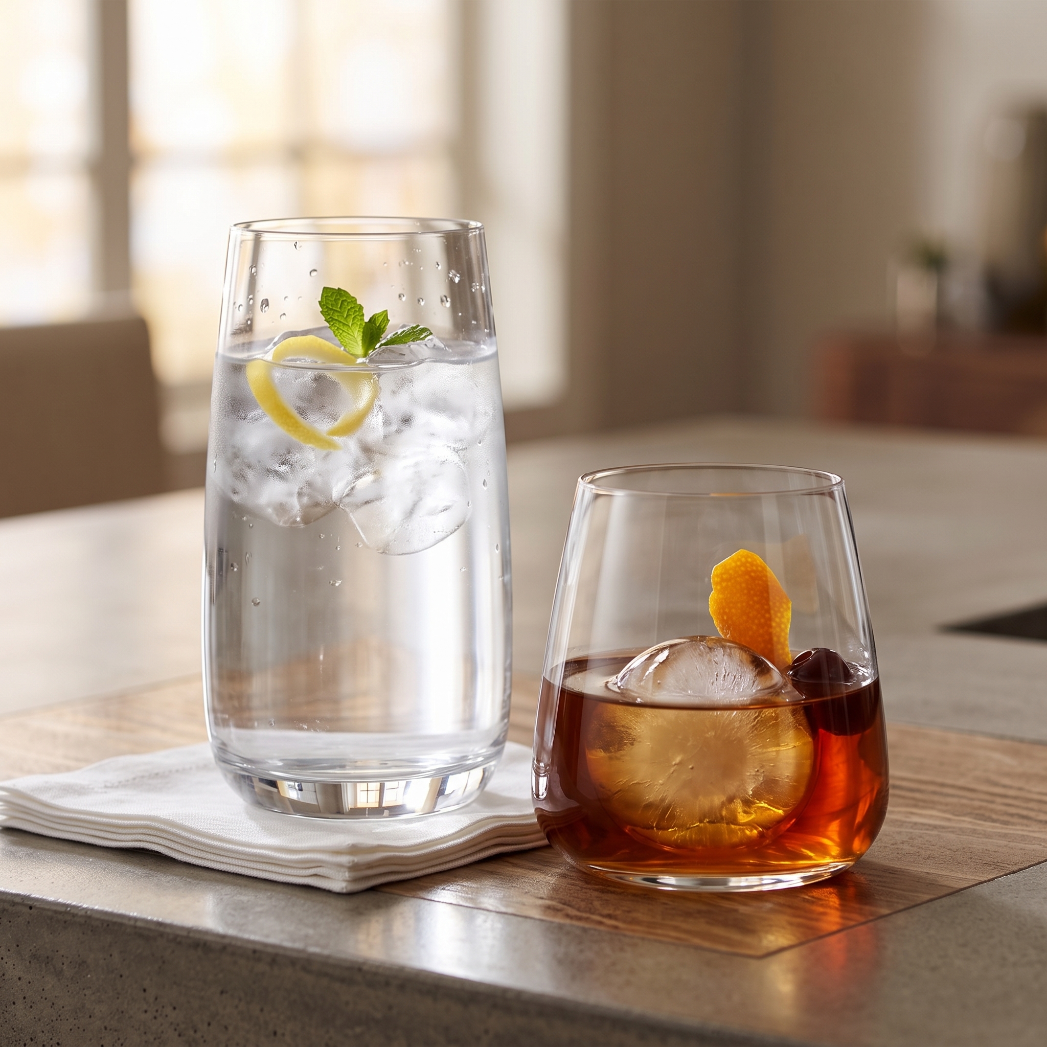 12-Piece Crystal Ring Tumblers