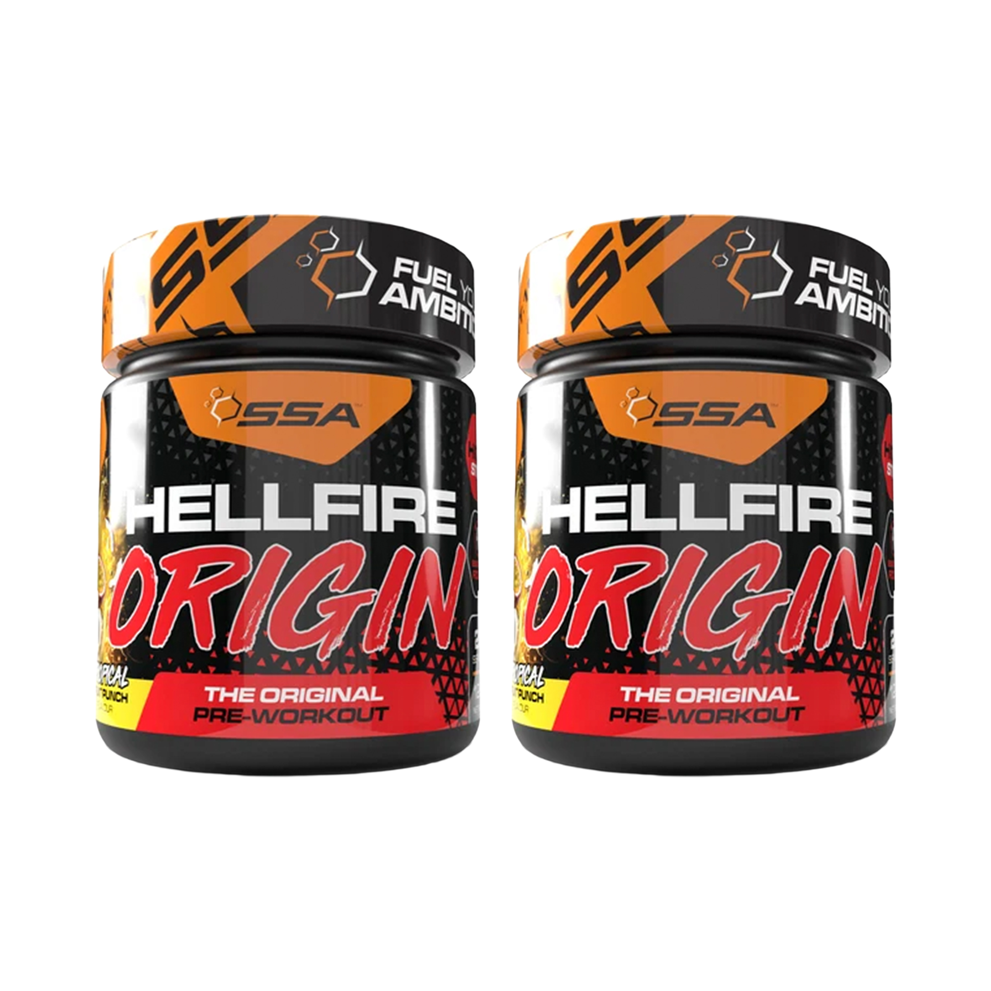 2x 120g Hellfire Original Tropical Punch Flavoured Pre-Workouts