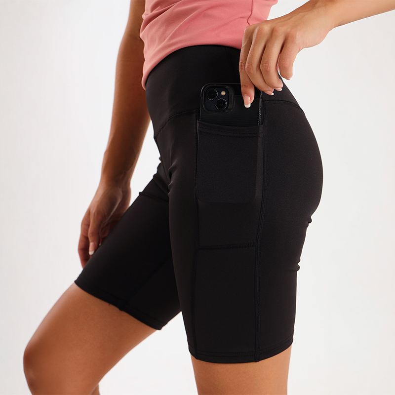 Ladies High Impact Biker Padel Shorts with Pockets