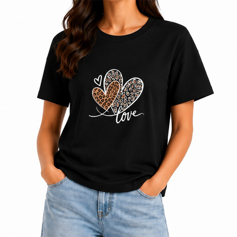 Ladies Love Animal Print T-Shirt