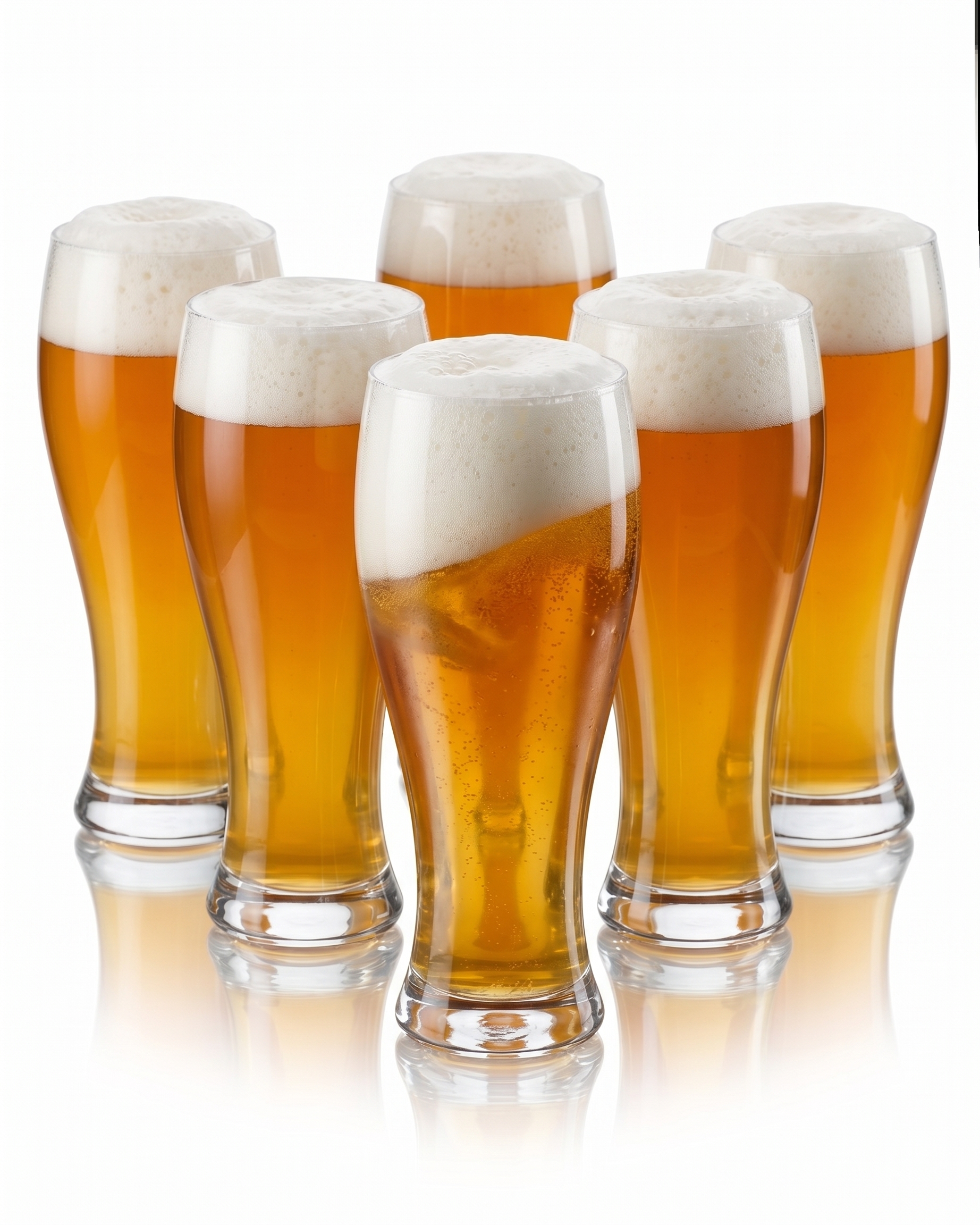 6x 550ml Beer Crystal Glasses
