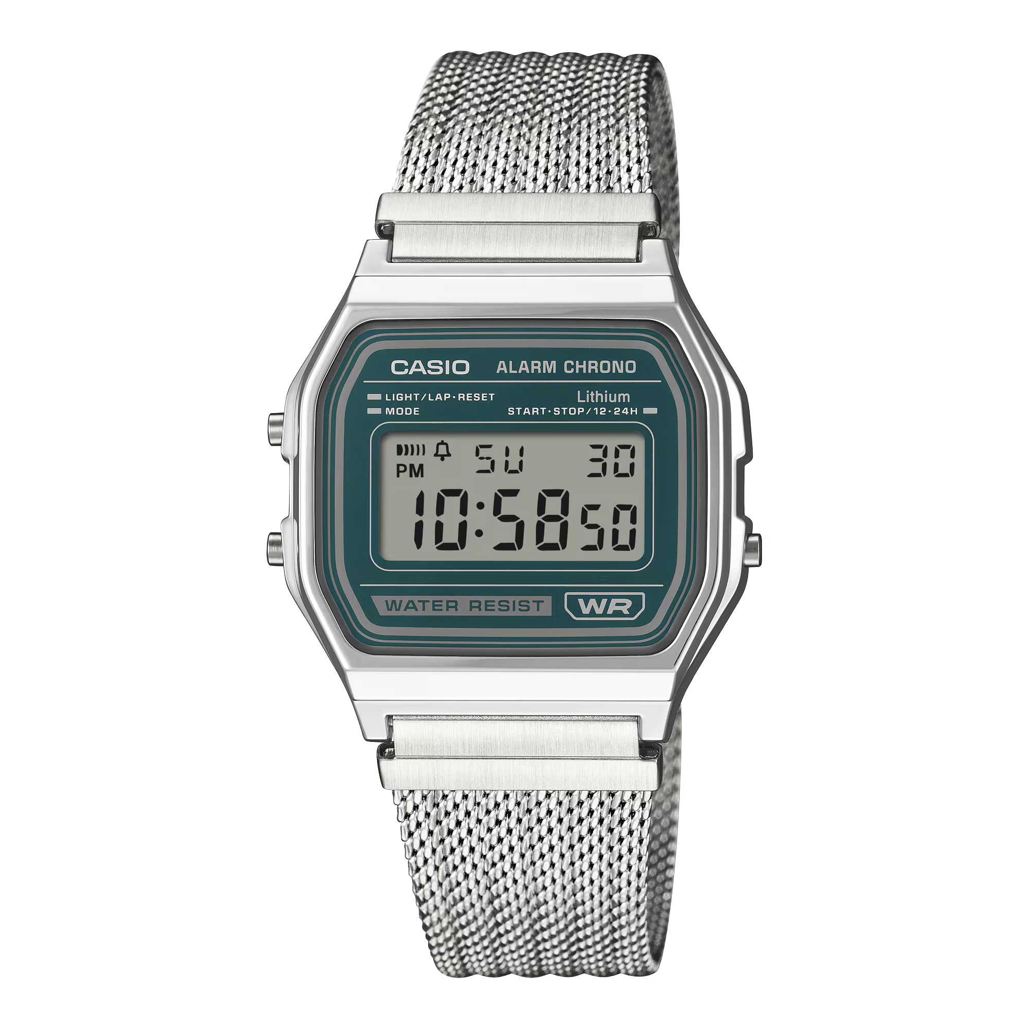 Unisex Retro Green Digital Mesh Watch