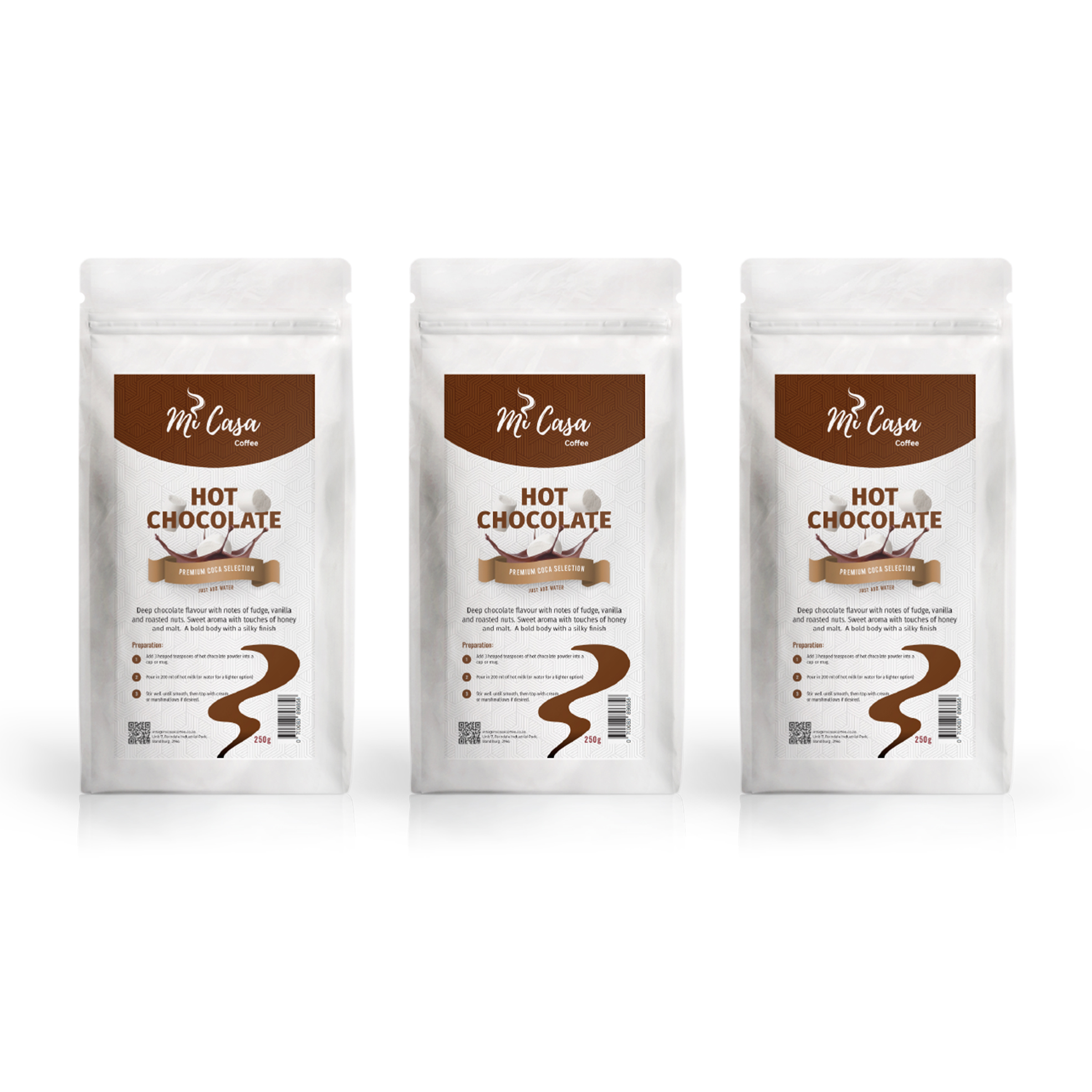 3x 250g Hot Chocolate Powders