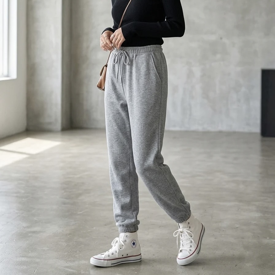 Ladies Drawstring Jogger Sweatpants