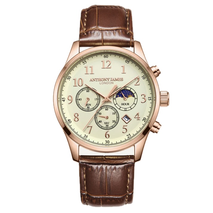 Men's Hand Assembled Day/Night Chronograph Watch
