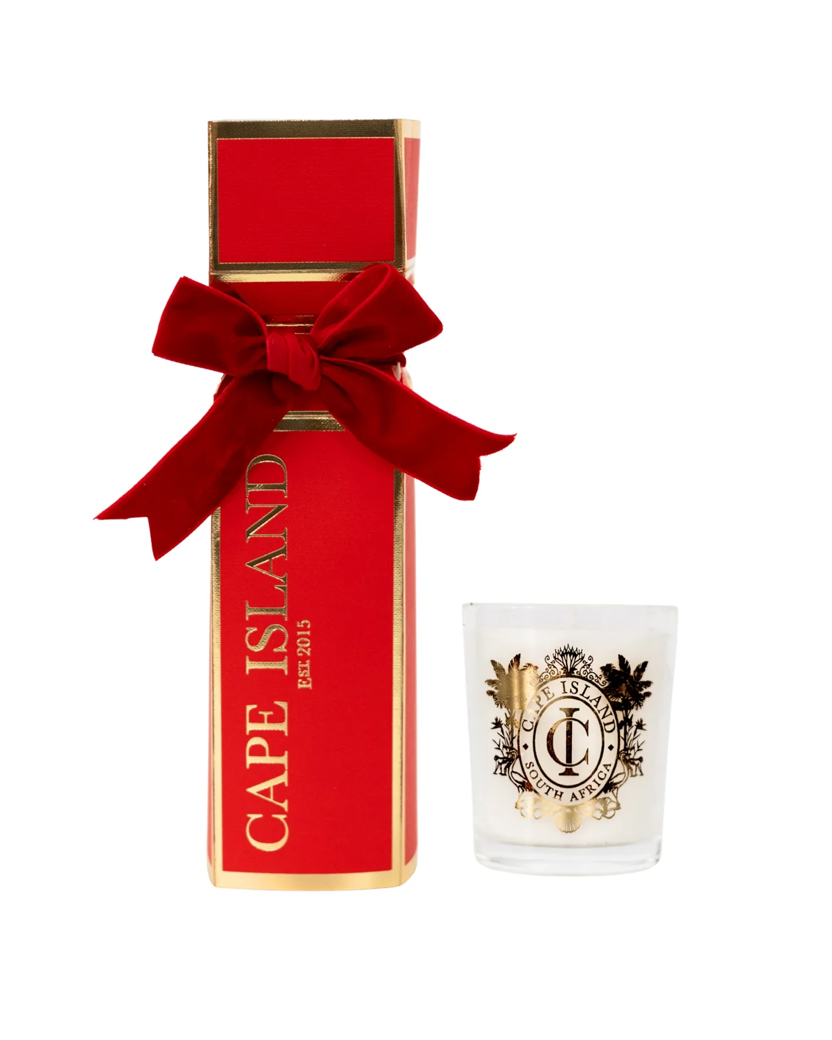 2-Piece Festive Cracker and Mini Candle Set