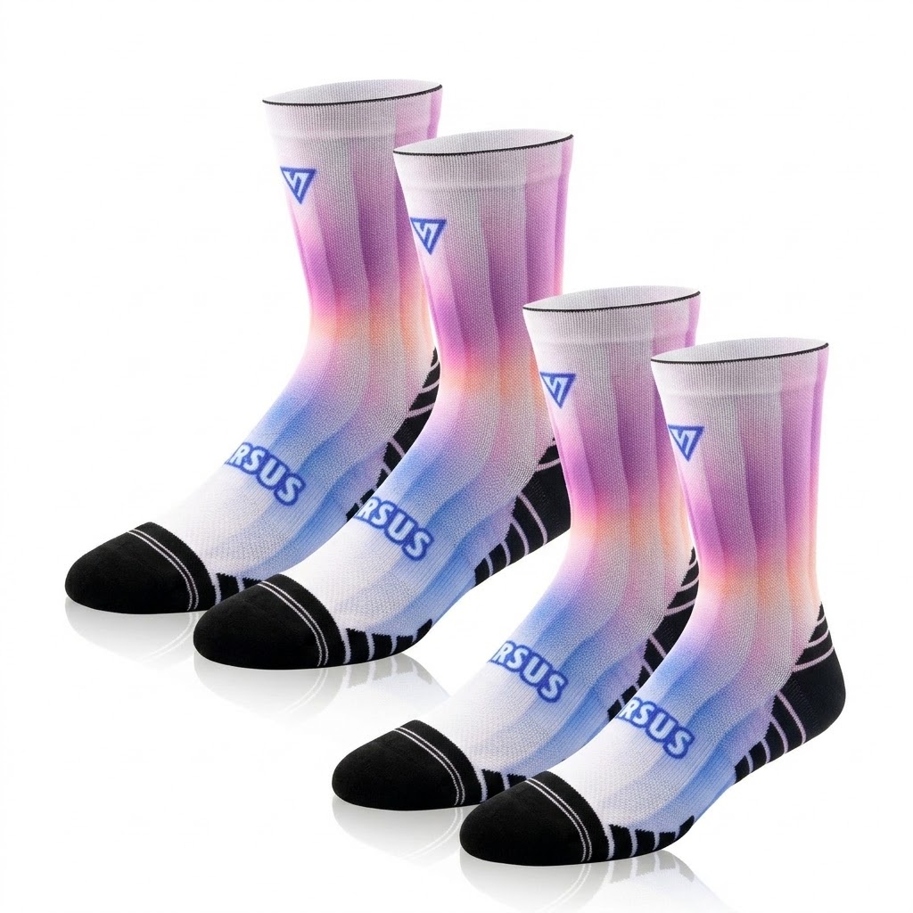 2x Pairs of Unisex Glide Active Crew Socks