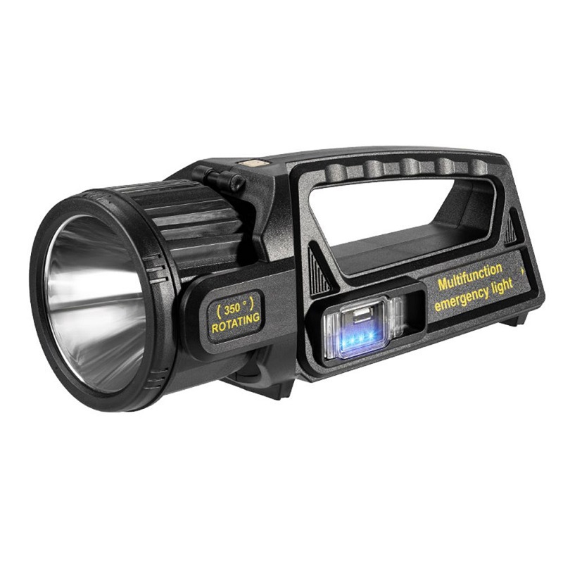 350° Rotate Head Solar Rechargeable LED Flashlight