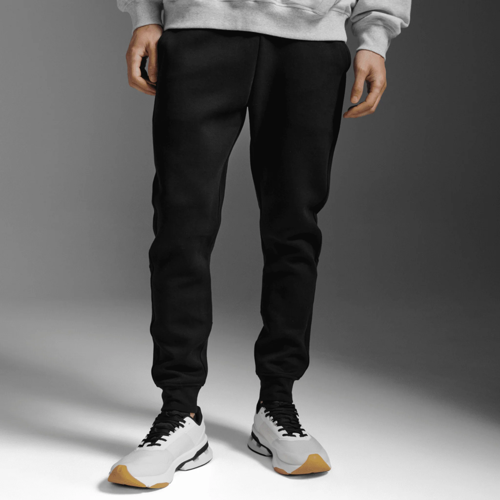 Men's Black Commute Smooth Space Track Pants