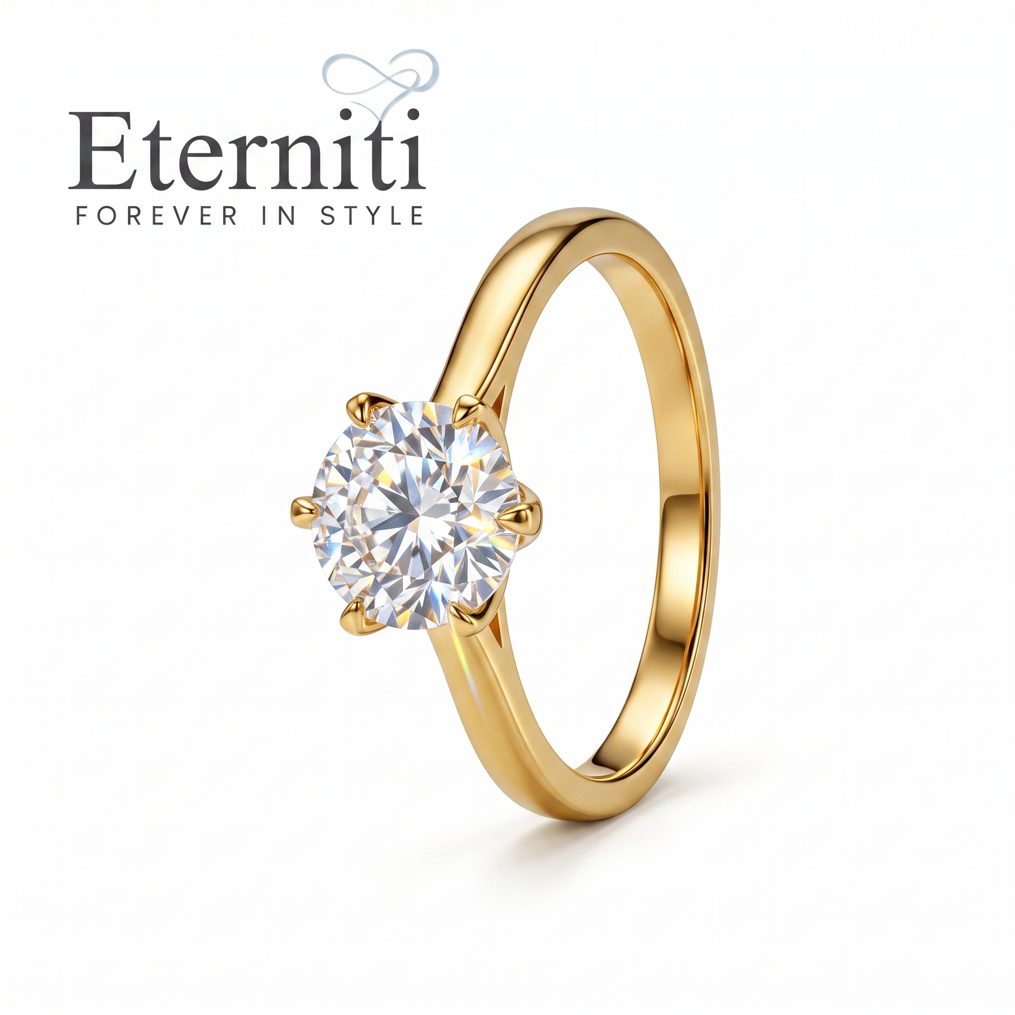 9kt Gold Diamond Engagement Ring