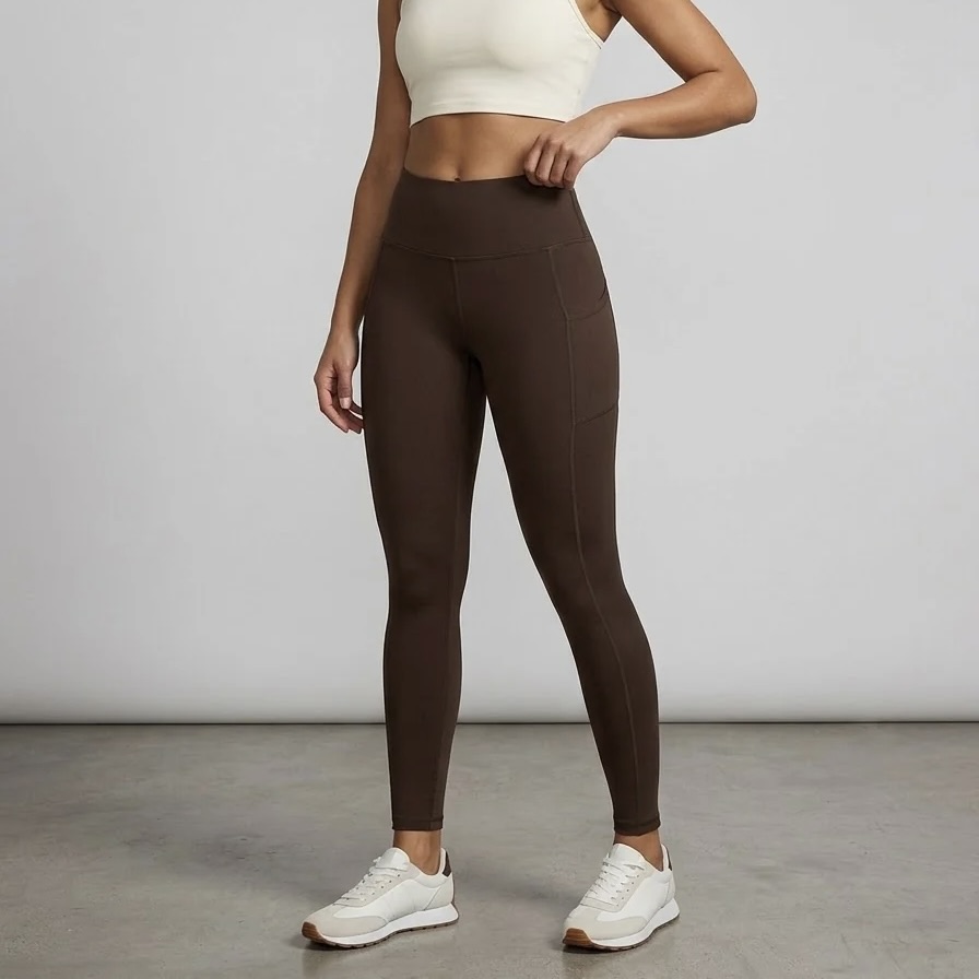 Ladies High Waisted Athleisure Leggings with Pockets