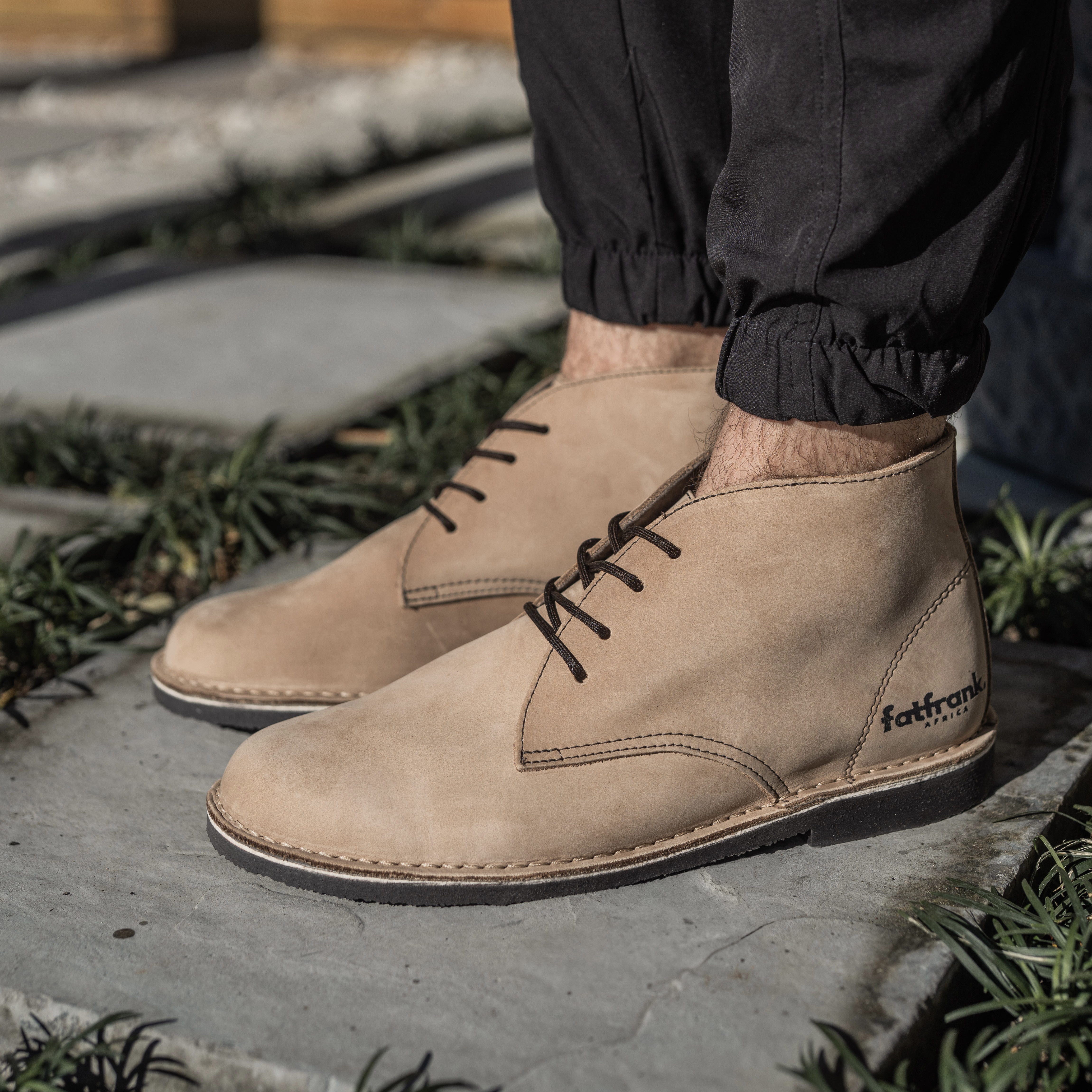 Men's Genuine Leather Oatmeal Boots