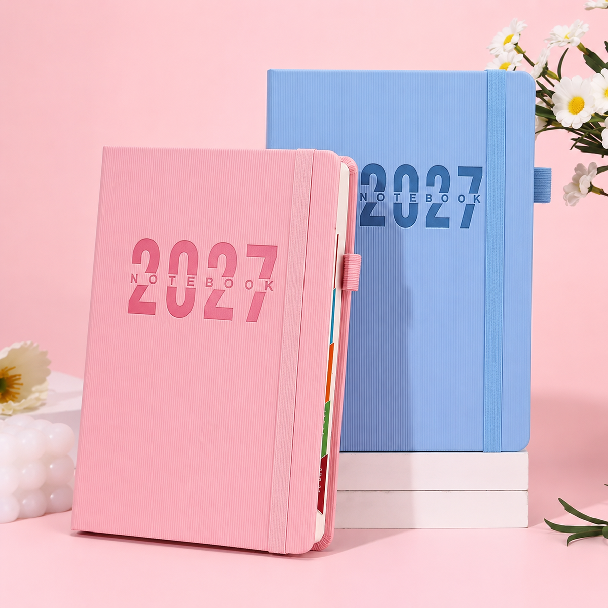2027 A5 Daily Planner Diary with Monthly Index Tabs