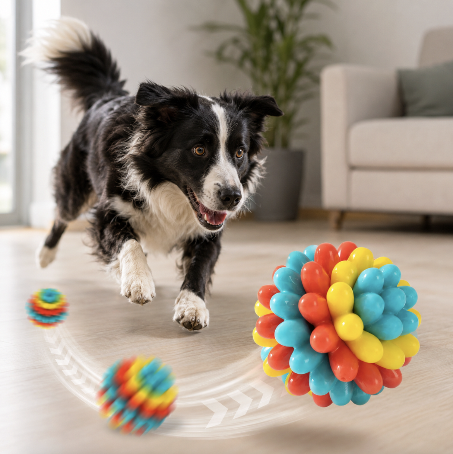 Bite-Resistant Bouncing Dog Ball