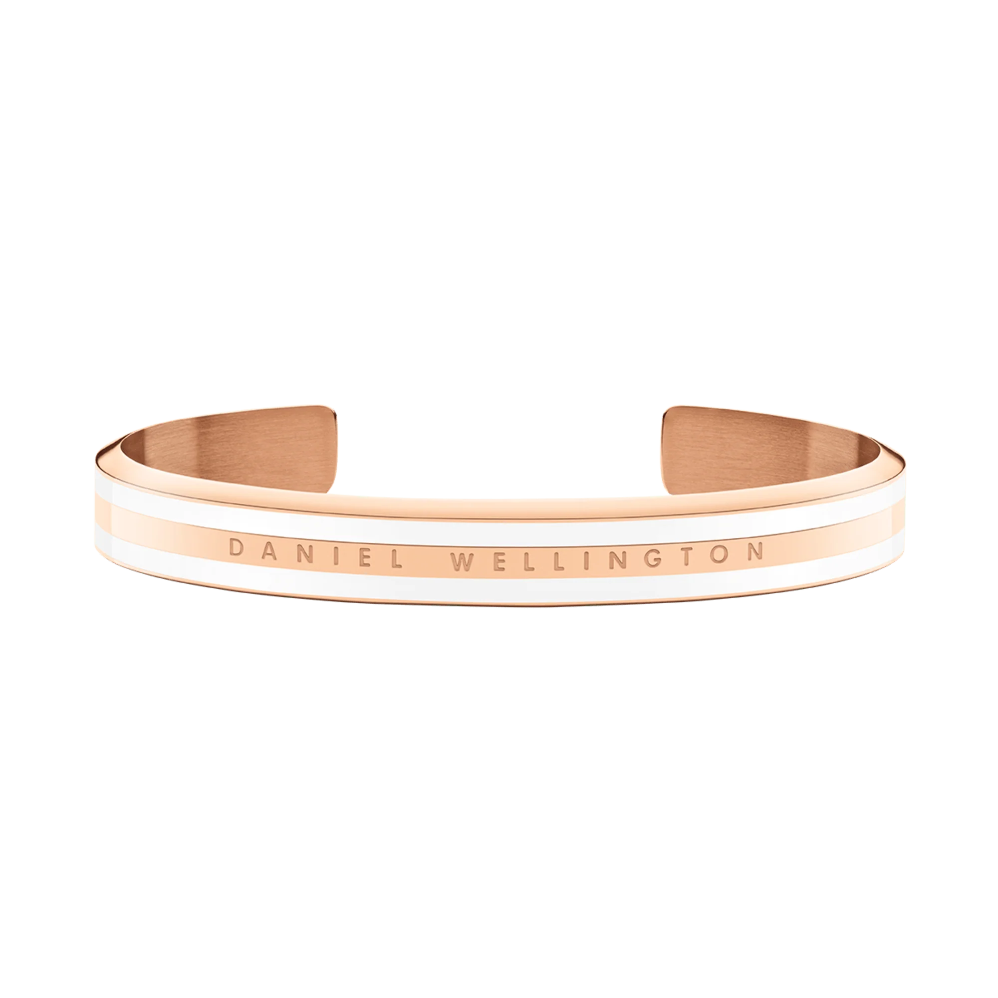 Emalie Rose Gold Satin White Bracelet