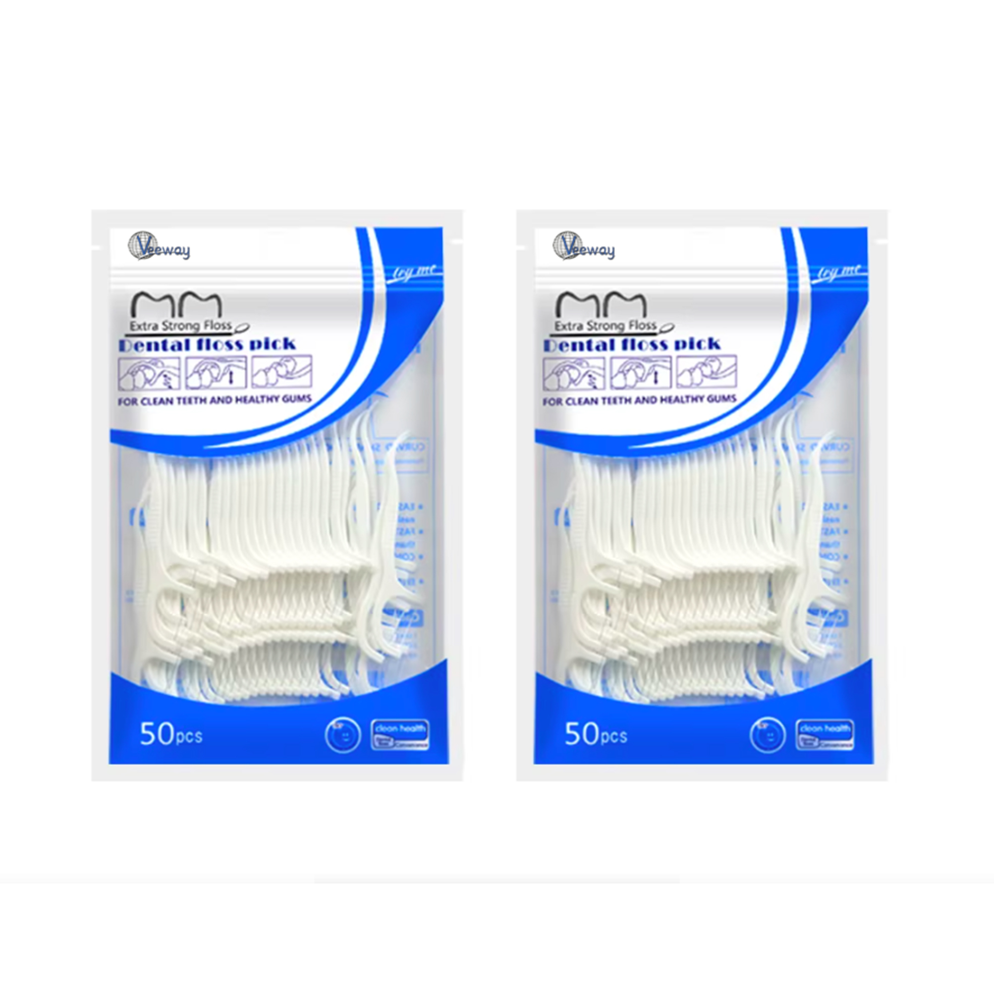 2x 50's Dental Floss Picks