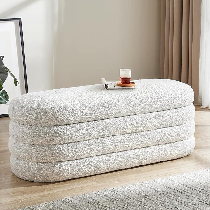 Boucle Cloud Storage Ottoman