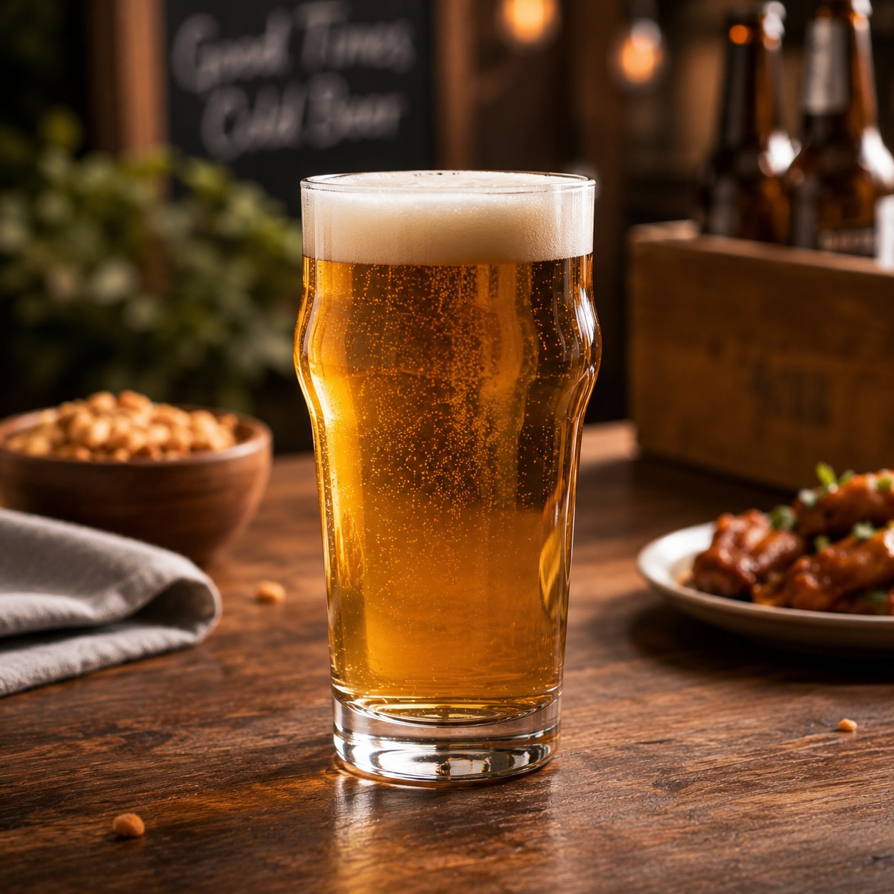 6x 400ml Nonic Crystal Beer Glasses