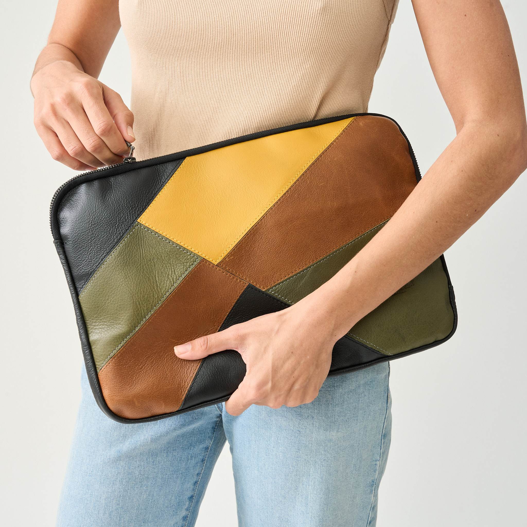 Genuine Leather Padded Laptop Sleeve Case