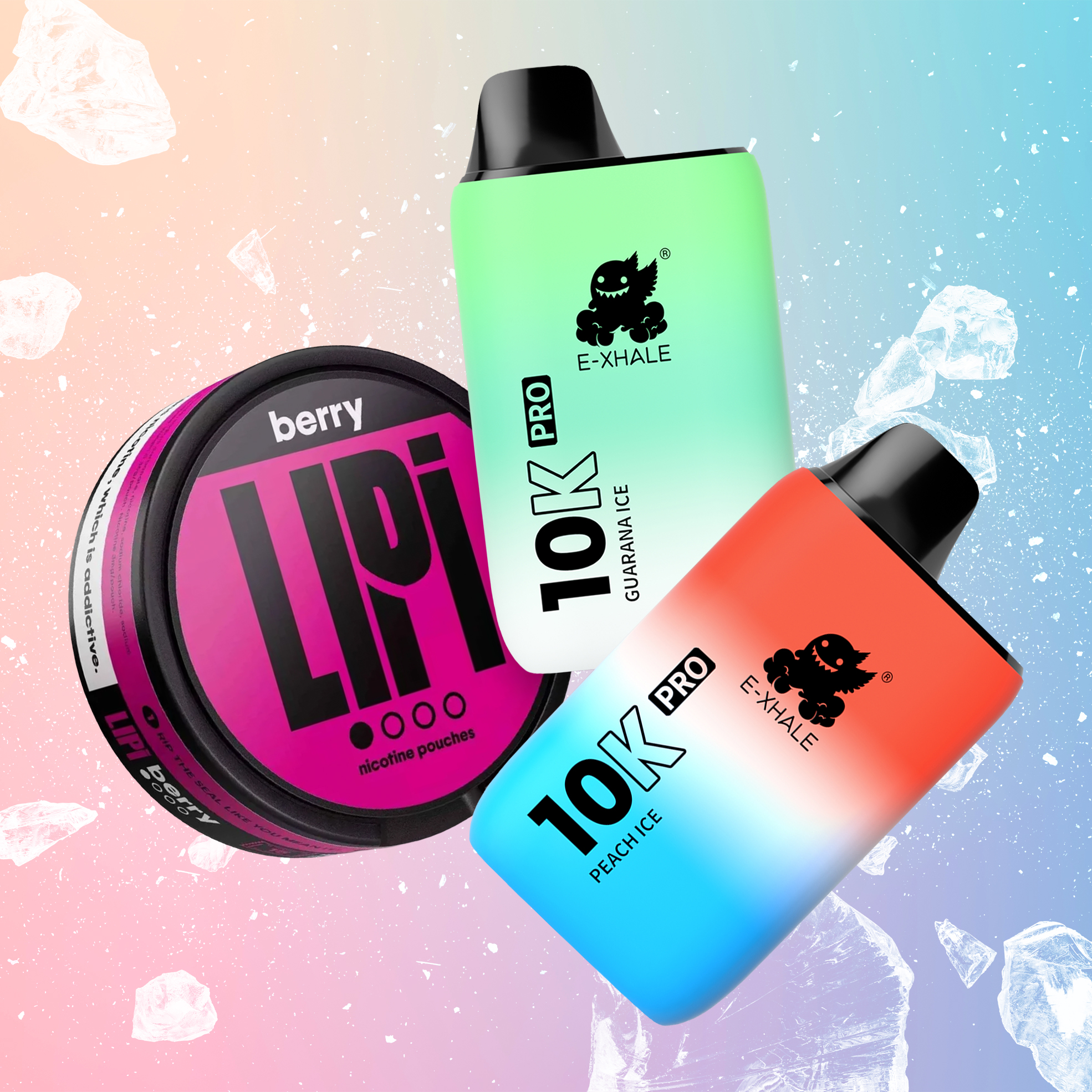 2x 10k Pro 15k Puff Disposable Vapes with Lipi Nicotine Pouch