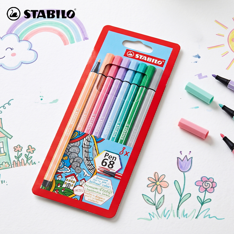 8x Premium Fibre-Tip Pens